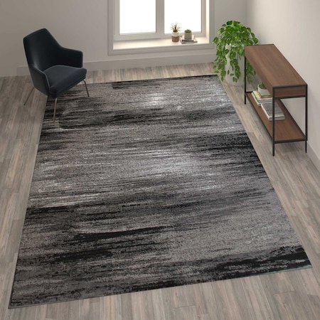 Flash Furniture Gray 6x9 Abstract Area Rug ACD-RGTRZ863-69-GY-GG